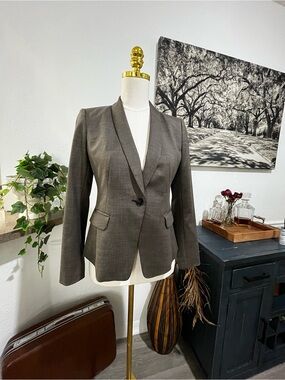 NWT 2P Tailored Grey Women's Blazer - Single Breasted Lined Blazer Jacket
